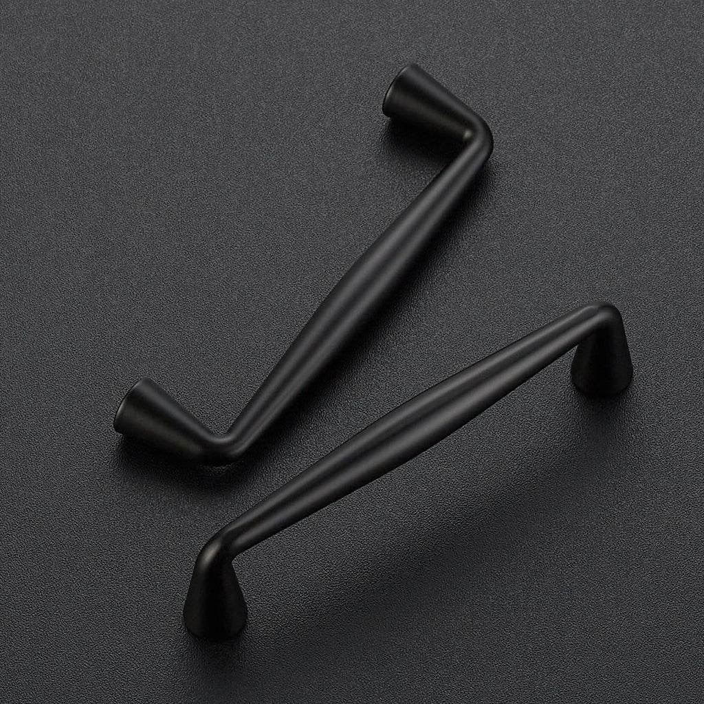 Matte Black Cabinet Handles Solid Handles,4 Inch,10 Pack