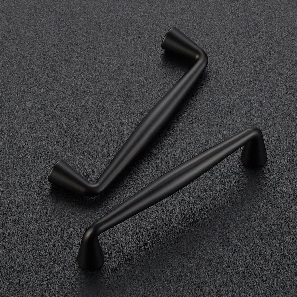 Matte Black Cabinet Handles Solid Handles,4 Inch,10 Pack
