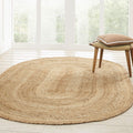 Handwoven Braided Jute Area Rug for Indoor and Outdoor Use