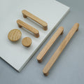 6 Pack White Oak Wood Drawer Pulls Handes Rustic Cabinet Pulls Handles Wood Dresser Knob Kitchen Furniture Hardware