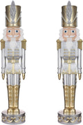 Christmas Nutcracker - Gold and Silver (48 Inch) - Set of 2