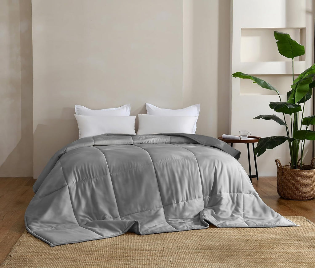 Lightweight Bamboo Viscose Quilt - Queen Cooling Blanket, 100% Rayon from Bamboo Shell with 200g Polyester Fill