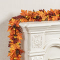 6Ft Fall Garland with 30 Lights & Timer Mantle Decor