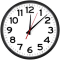 Inspired Nelson Style Ultimate Wall Clock 14" Atomic, Black, Easy-to-Read Display, Round, AA