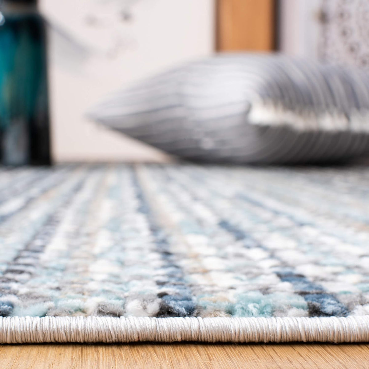 Sedona Collection Accent Rug, Dark Grey & Ivory, Moroccan Boho Tribal Design, Non-Shedding & Easy Care