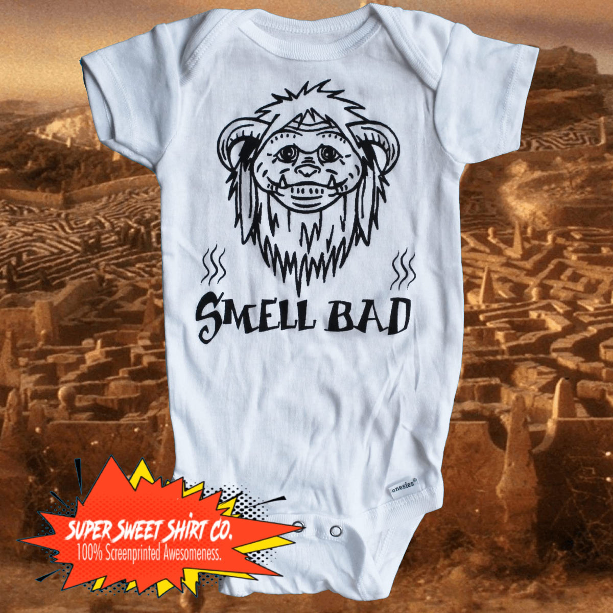 Ludo Smell Bad Baby Bodysuit Labyrinth