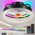 13" Flush Mount Ceiling Fan with Light