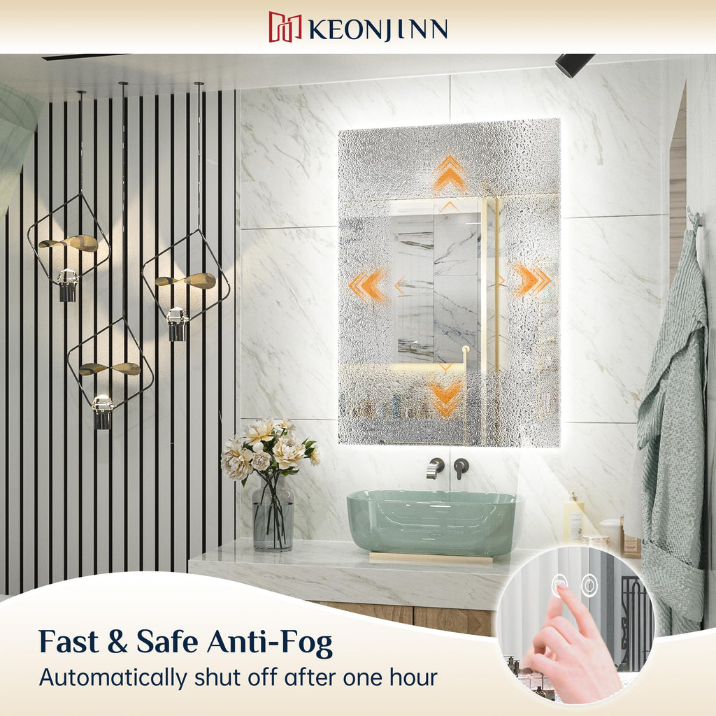 24 x 40 Inch LED Mirror, Backlit Mirror Dimmable