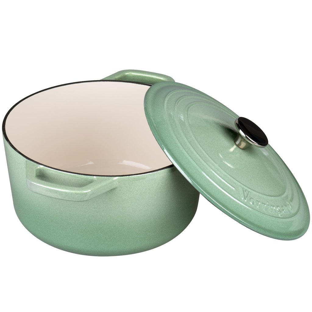 Enameled Cast Iron Dutch Oven Pot with Lid, for Bread Baking, Round Bread Oven- include Sourdough Bread Baking