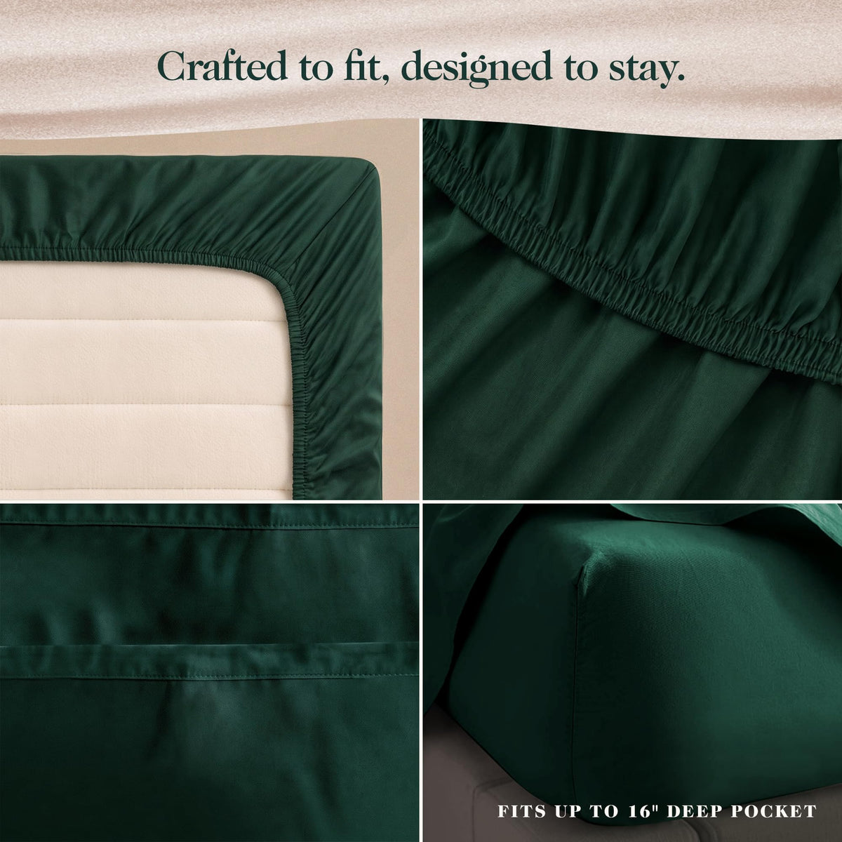 100% Certified Giza Egyptian Cotton Percale Sheets, Full, 4Pcs, White