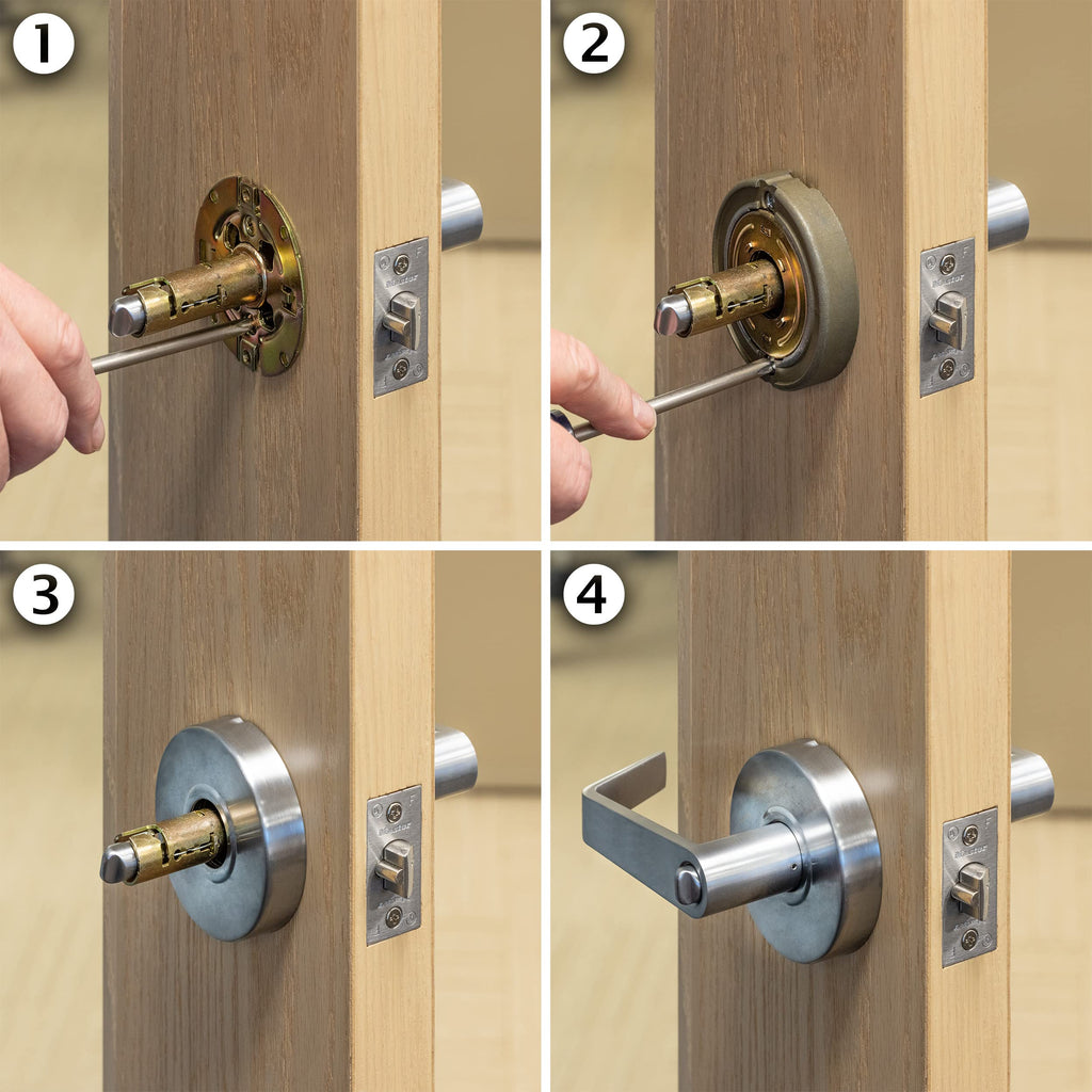 Keyed Entry Door Lock, Commercial Grade Chrome Lever SLCHKE26D