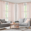 Pink Bailey Pinch Pleat Light Filtering Curtain (Set of 2 Panels) Panels,Boho Textured Semi Sheer Drapes Window