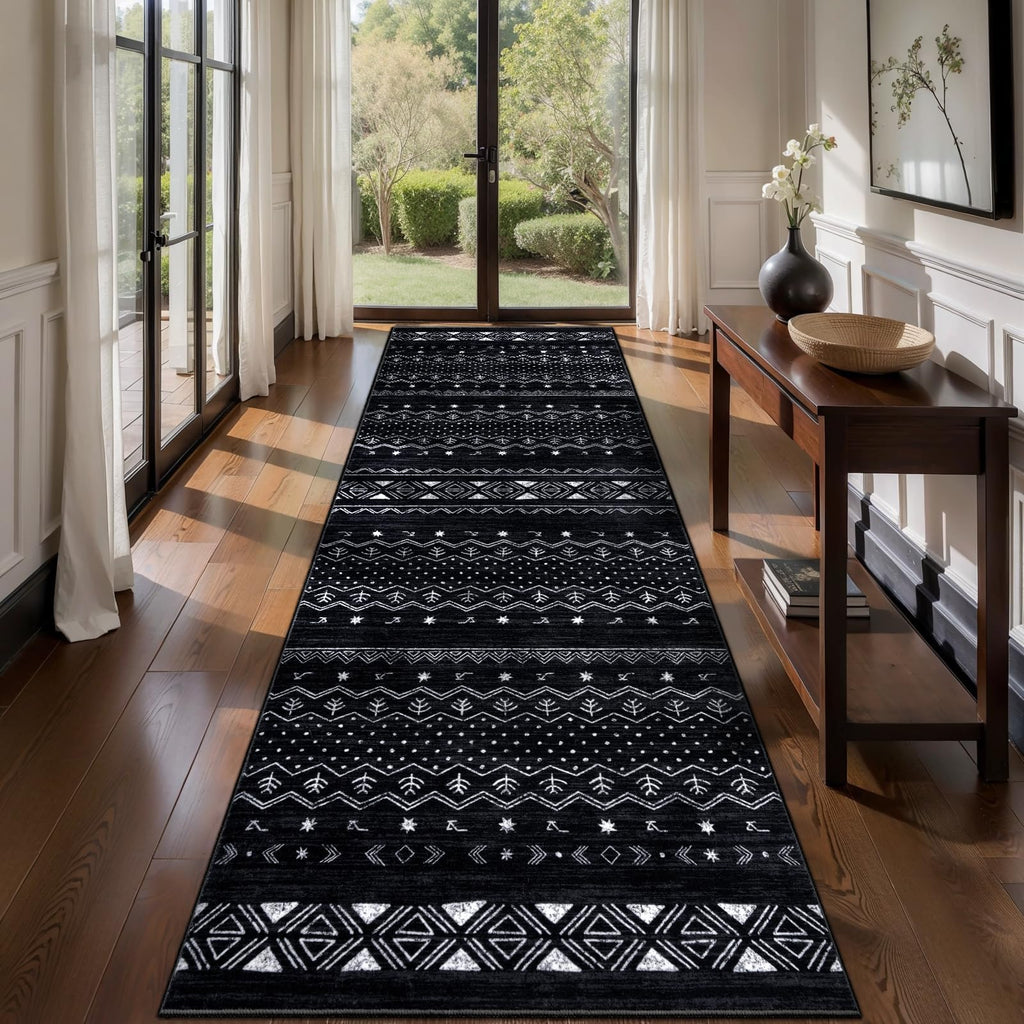 2x10 Washable Non-Slip Boho Runner Rug