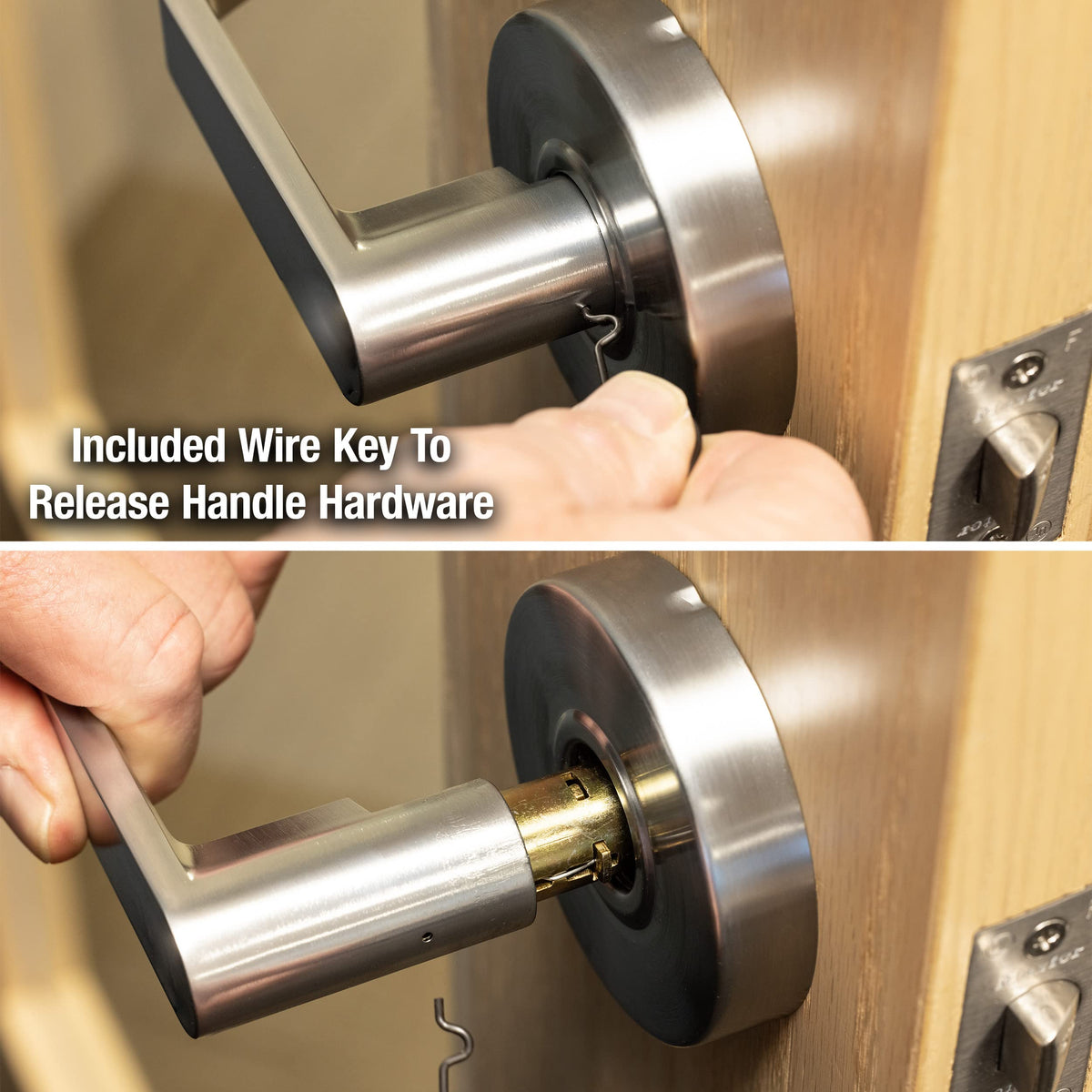 SLCHPG26D Heavy Duty Lever Style, Grade 2 Commercial Passage Door Lock, Brushed Chrome/Chrome