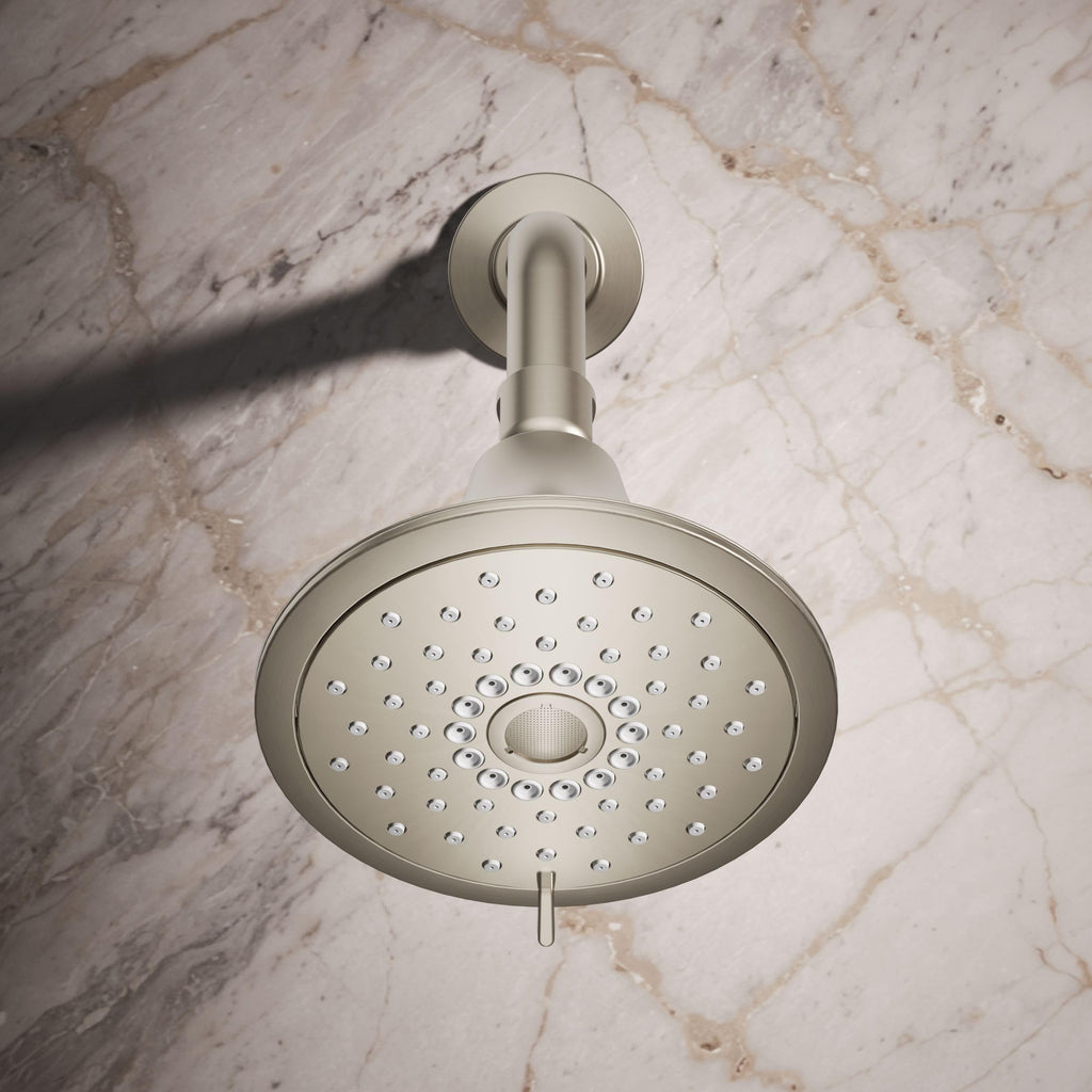 22169-BN Forté Three-Function Showerhead, 2.5 GPM, Full Coverage, Pulsating Massage, Silk Spray, Corrosion