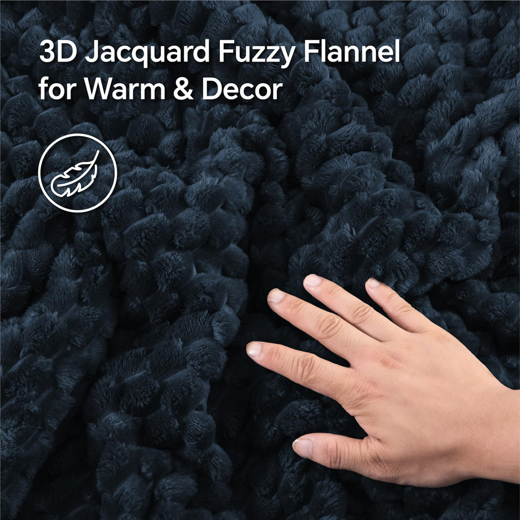 Fluffy Comforter Set, Navy Bed Set 2 Pieces