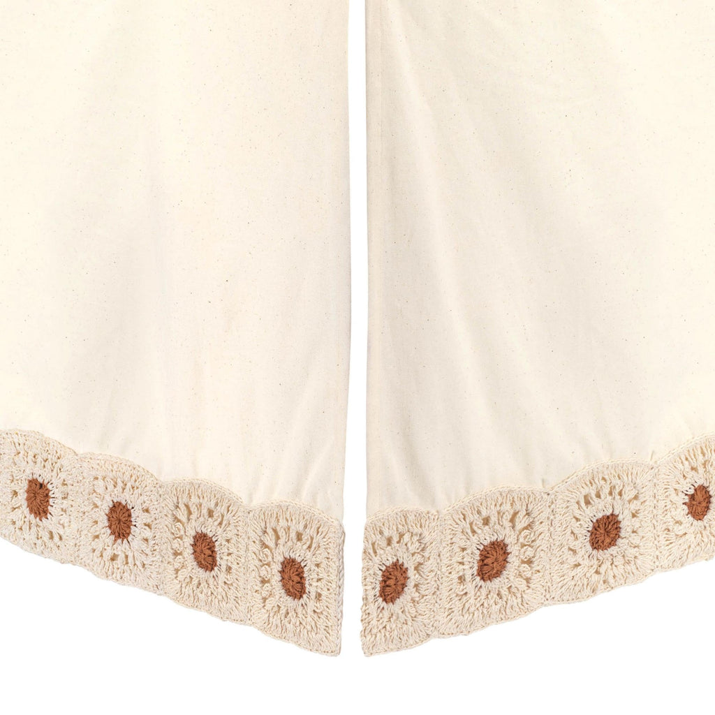 Crochet Crib Skirt, Cream Bed Skirt Cribs, Neutral Boho Scalloped Accent for Baby Boys and Girls, Crib Skirt Girl and