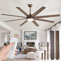 72" Ceiling Fan with LED Light and Remote - Antique Bronze