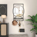 Entryway Mirror with Hooks 20 X 28 Inch Bathroom Mirror with Shelf