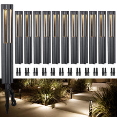 3W LED Low Voltage Path Lights Aluminum 3000K Black