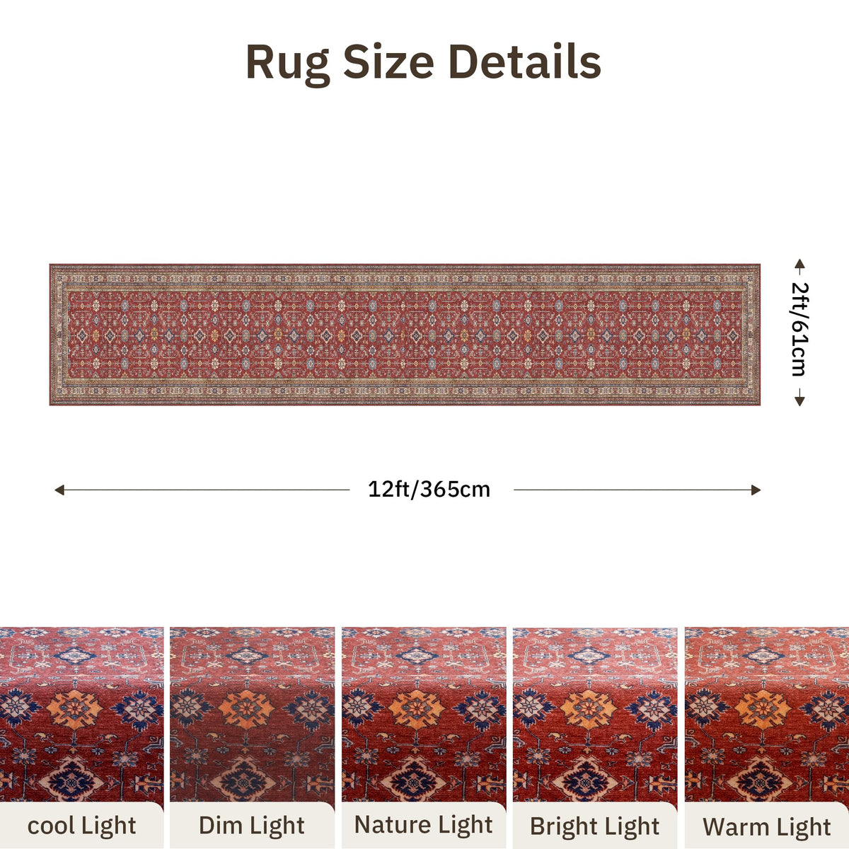Oriental Runner Rug Vintage Hallway Runner Rug Non Slip Machine Washable Stain Resistant Rugs Bedside Kitchen