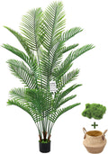 6FT Artificial Palm Tree with Hand-Woven Basket