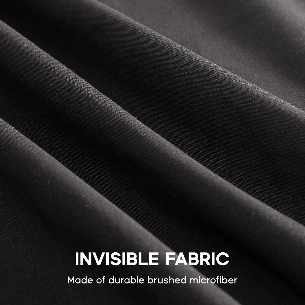Bed Skirt, 15" Drop Pleated Dust Ruffle Brushed Microfiber Black
