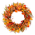 22" Fall Wreath for Front Door Pumpkin Artificial Wall Decor Autumn