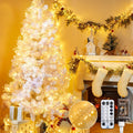 25 Ft 500 LED Cluster Lights Christmas Outdoor, White Wire LED Decorative Christmas Tree Lights with Remote & 12