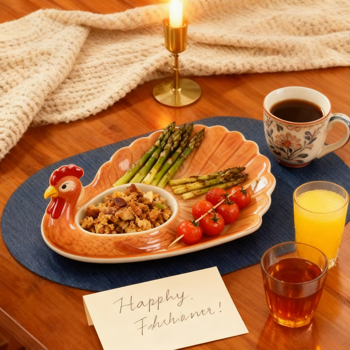 Oval Placemats Set of 6, Navy Blue Faux Leather Table Place Mats
