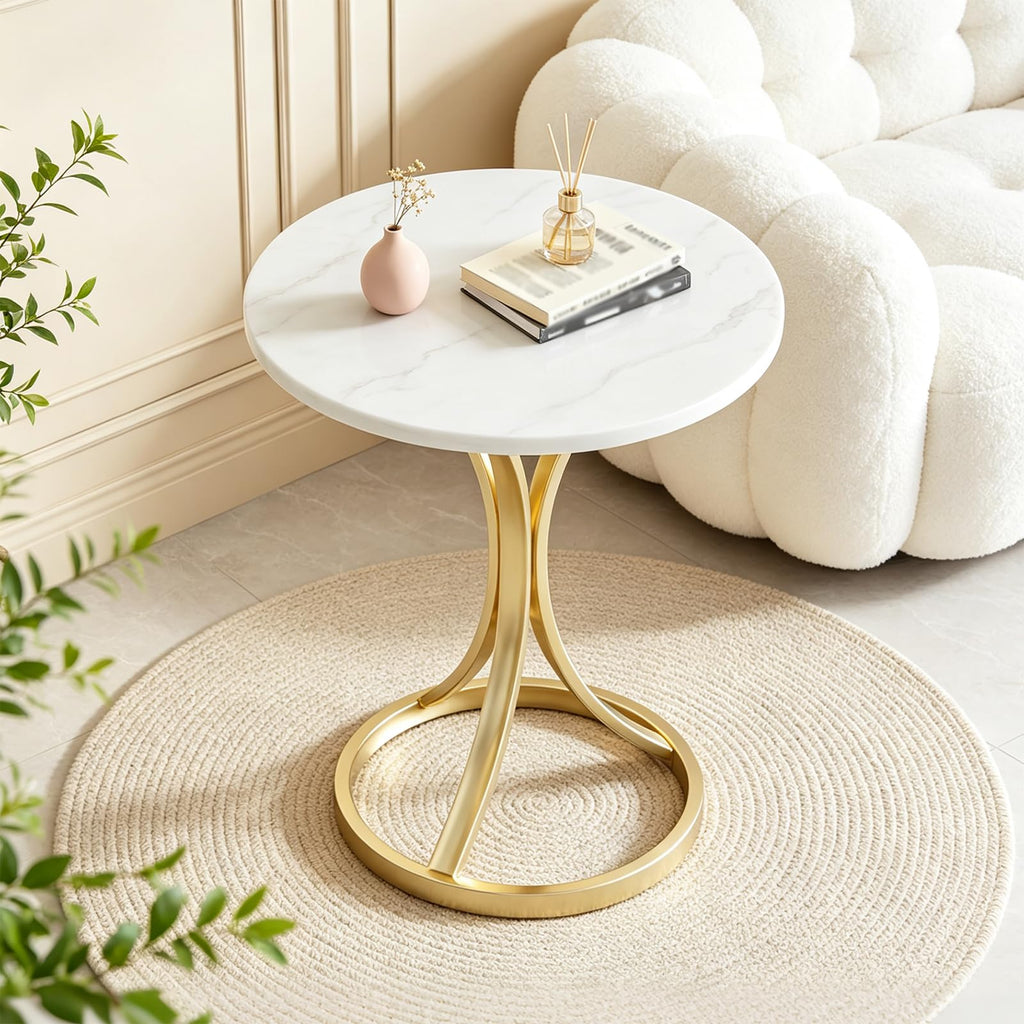 Inspired Saarinen Style Round Small Side Table, Tulip Coffee Accent Table