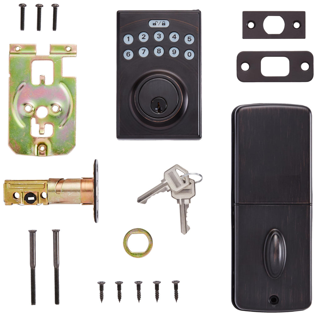 Electronic Keypad Deadbolt Door Lock with Touch-Control Keyless Entry, Auto Lock, Create Codes for Guests