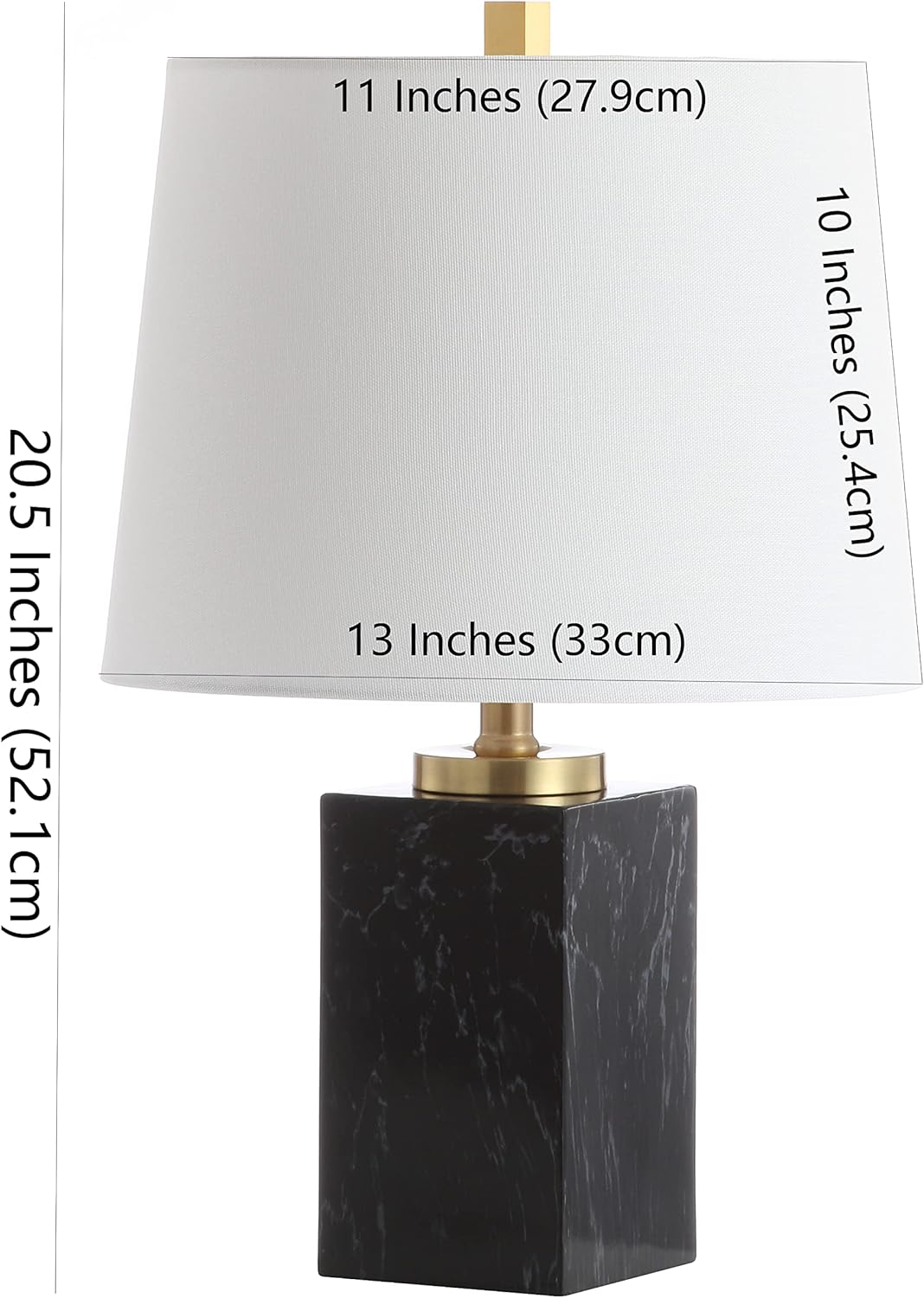Judson Black Marble Finish 21-inch Bedroom Living Room Home Office Desk Nightstand Table Lamp (LED Bulb Included)