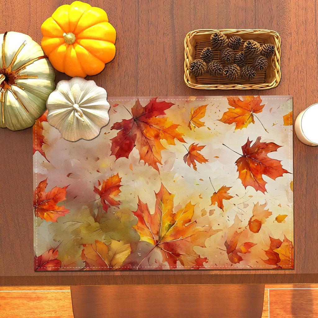 Fall Placemats Set of 4,Thanksgiving Decorations Decor