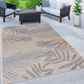 Palm Bahama Indoor/Outdoor Non-Shedding Deck Area Rug Cream