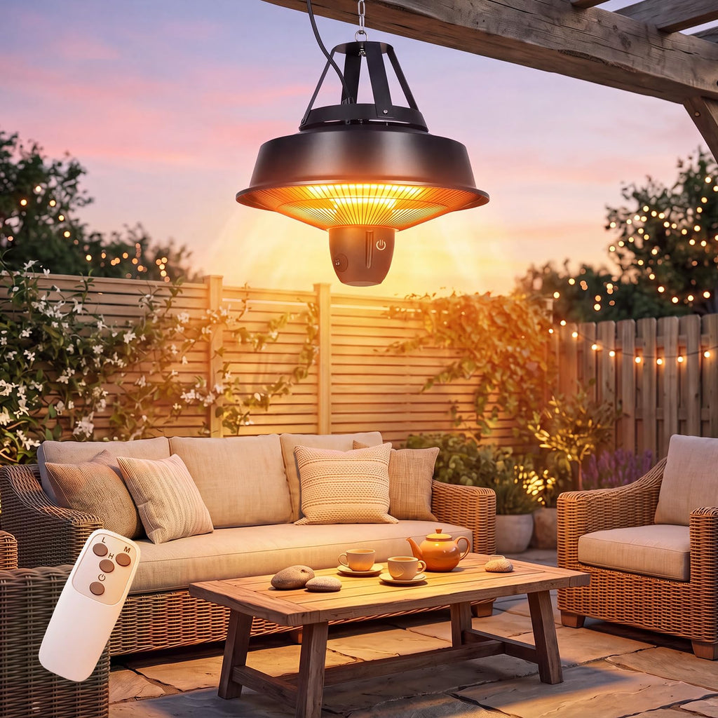 Infrared Hanging Patio Heater, Touch & Remote Control
