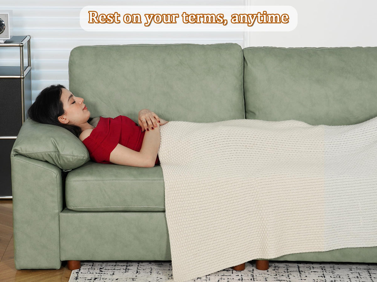 Sectional Couches Bed, Sleeper Sofa, Green