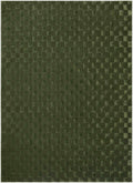 Renoir Living Room, Bedroom Machine Washable Area Rug - Checkered Geometric Square Tile - Olive Green, Sage Green