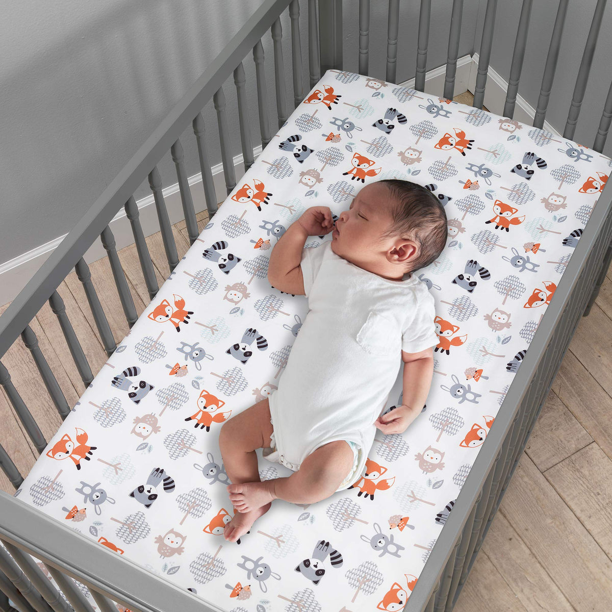 Woodland Friends 3Piece Crib Bedding Set, Multicolor