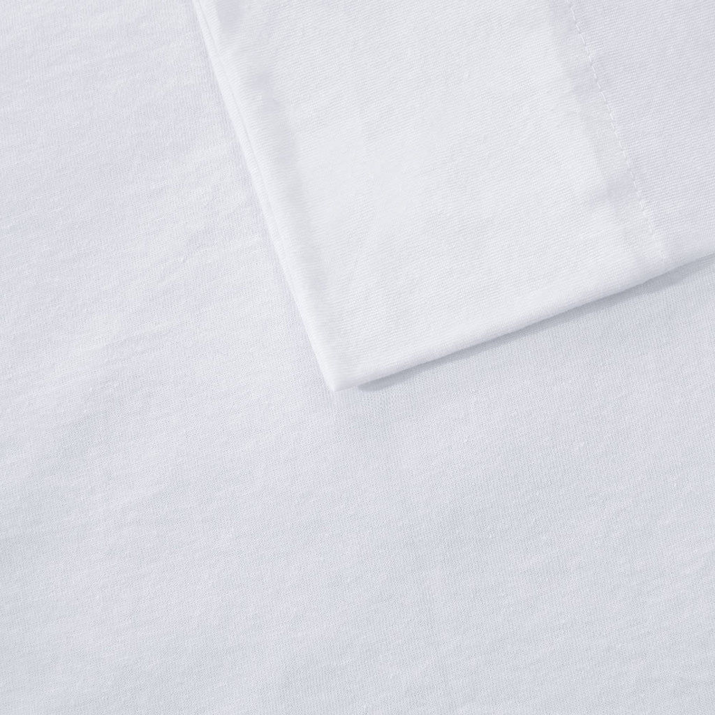 Cotton Blend Jersey Knit Sheet Set Full Size, White