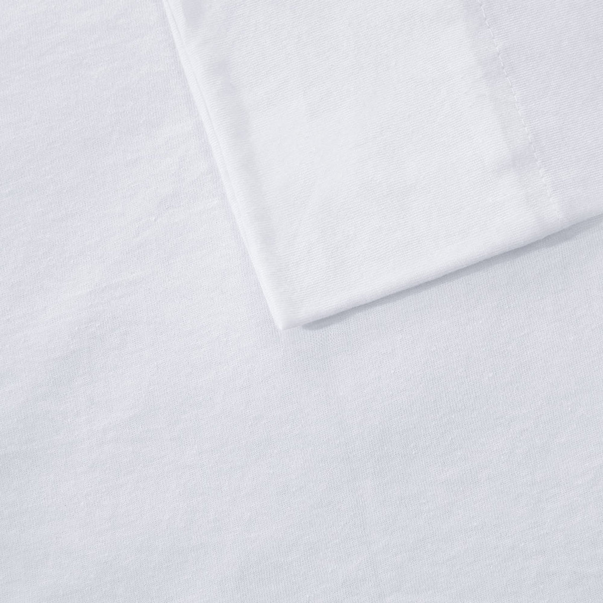 Cotton Blend Jersey Knit Sheet Set Full Size, White