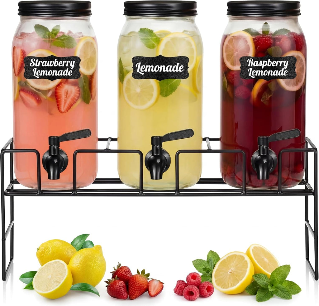 80 oz with Stand, Black - Set of 3