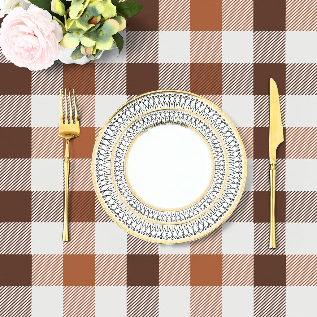 Rectangular Waterproof Vinyl Table Cloth, Flannel Backed Tablecloth
