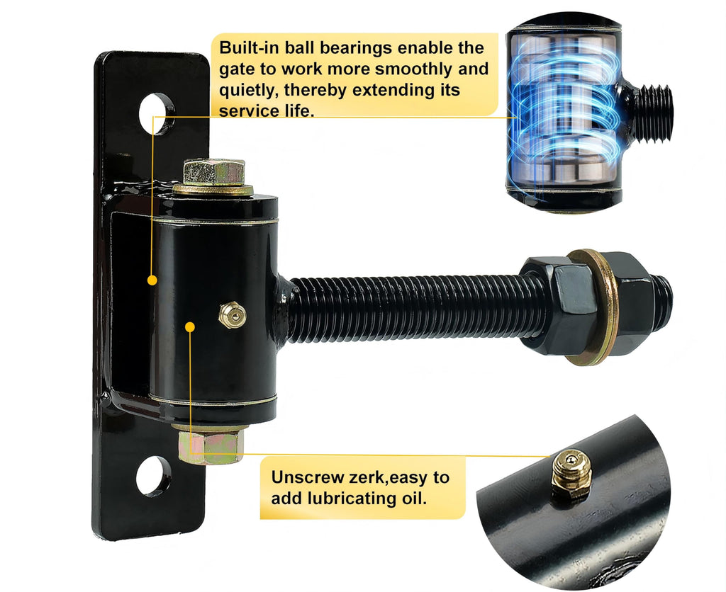 Heavy Duty T Bolt Gate Hinges, 700 LBS Capacity, Thickened Solid Steel