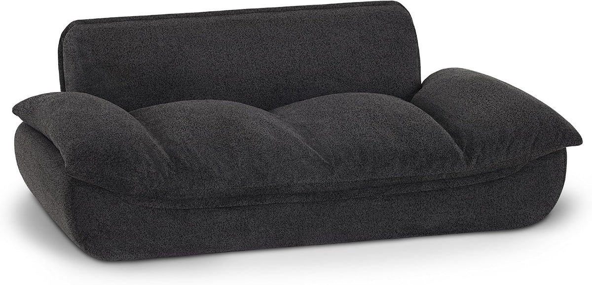 Dog Couch for Large Breed, Fabric Dog Sofa Bed with Anti-Slip Bottom (Black)