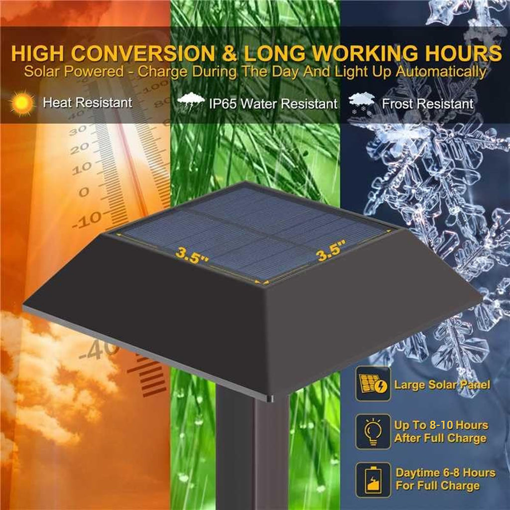 300 LM Solar Landscape Lights Outdoor, Pathway Light 2 Color Modes, 4 Pack