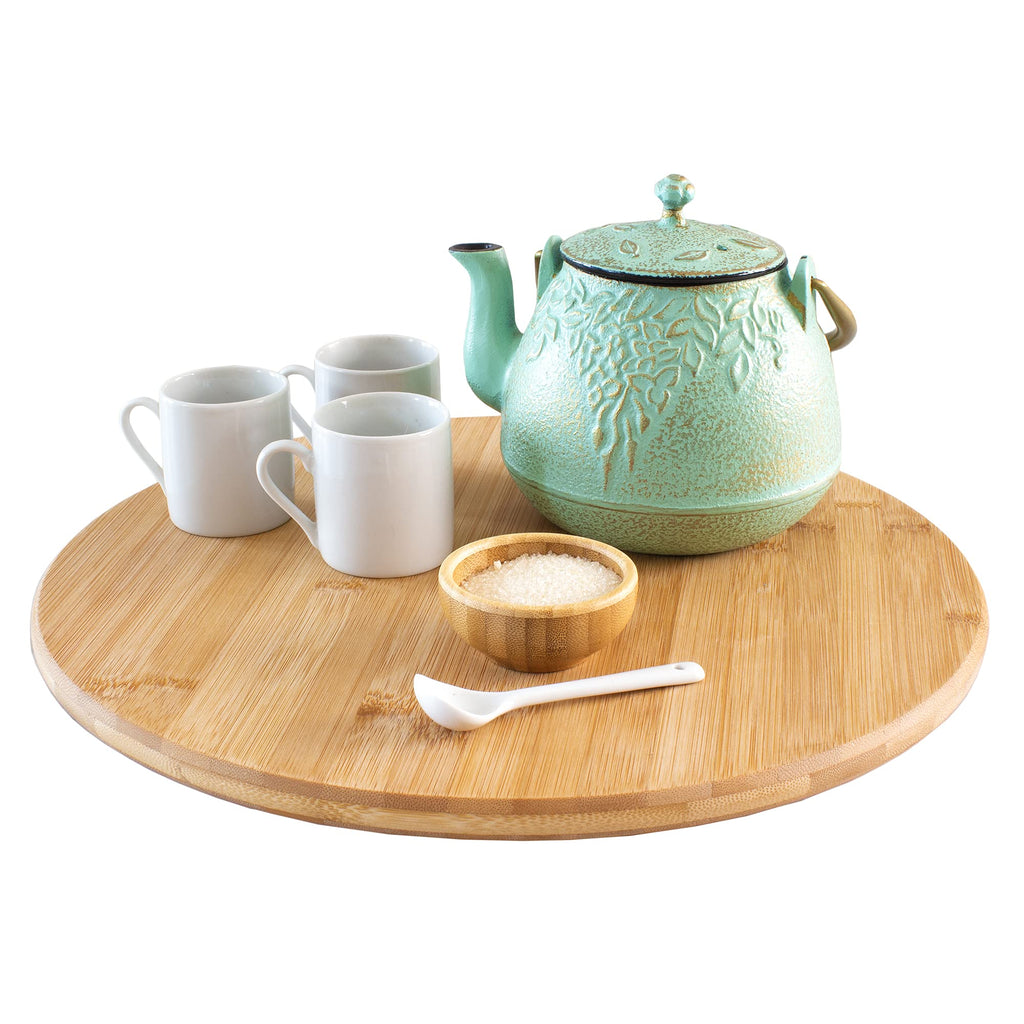 14 Inch Bamboo Lazy Susan Turntable & Table Top