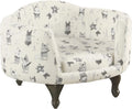 Home Decor | Upholstered Curved Pet Bed | Luxury Cat & Dog Beds & Furniture | Round Pet Bed Created with Stain