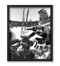 Pouring Champagne Print - Ski Poster - Humorous & Alcohol Illustration - Black and White Wall Design - Winter Snow