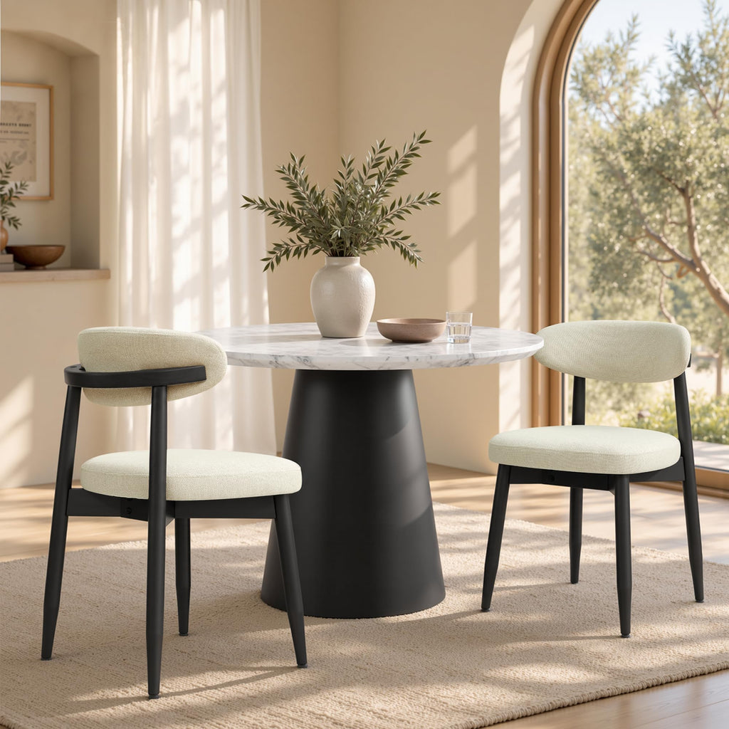 Dining Chairs Set of 8, Upholstered Solid Wood Dining Room Chairs